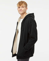 Sherpa Lined Zip Hooded Sweatshirt - Tiflee Tradex Company