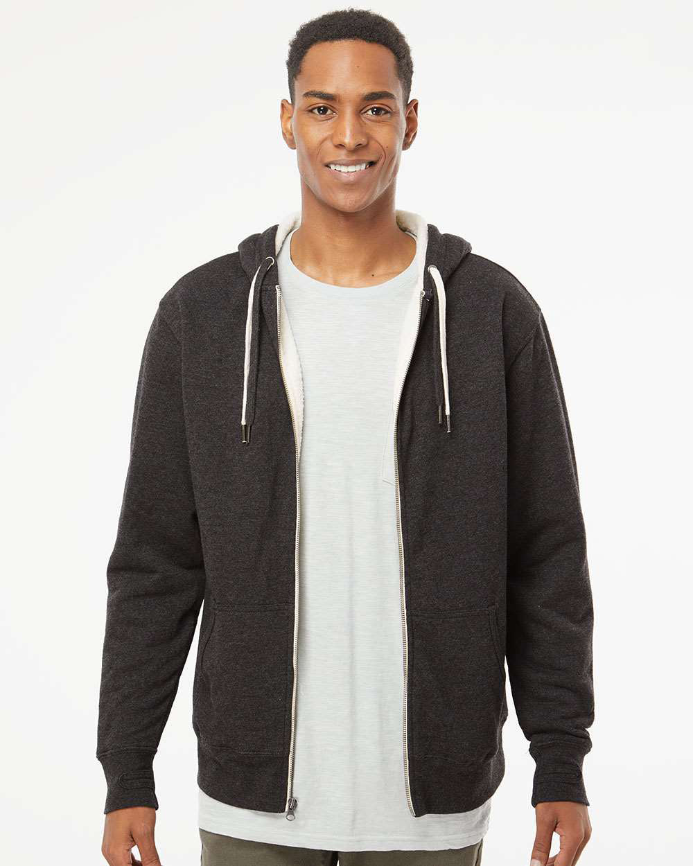 Unisex Heavyweight Sherpa Lined Zip Hood - Tiflee Tradex Company