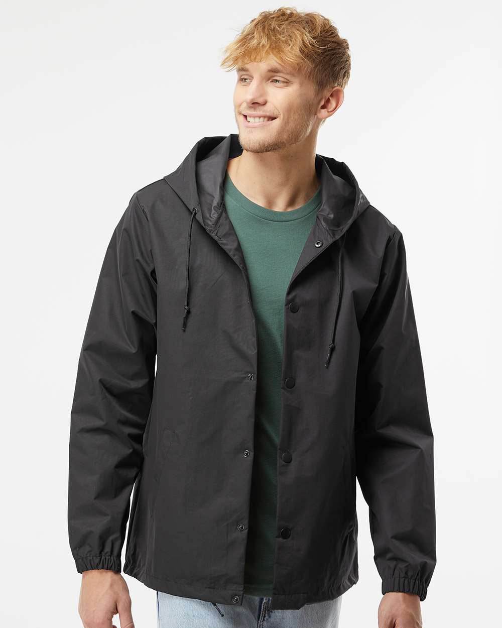 Water Resistant Hooded Windbreaker Coaches Jacket - Tiflee Tradex Company