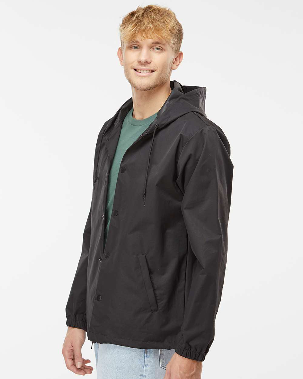 Water Resistant Hooded Windbreaker Coaches Jacket - Tiflee Tradex Company