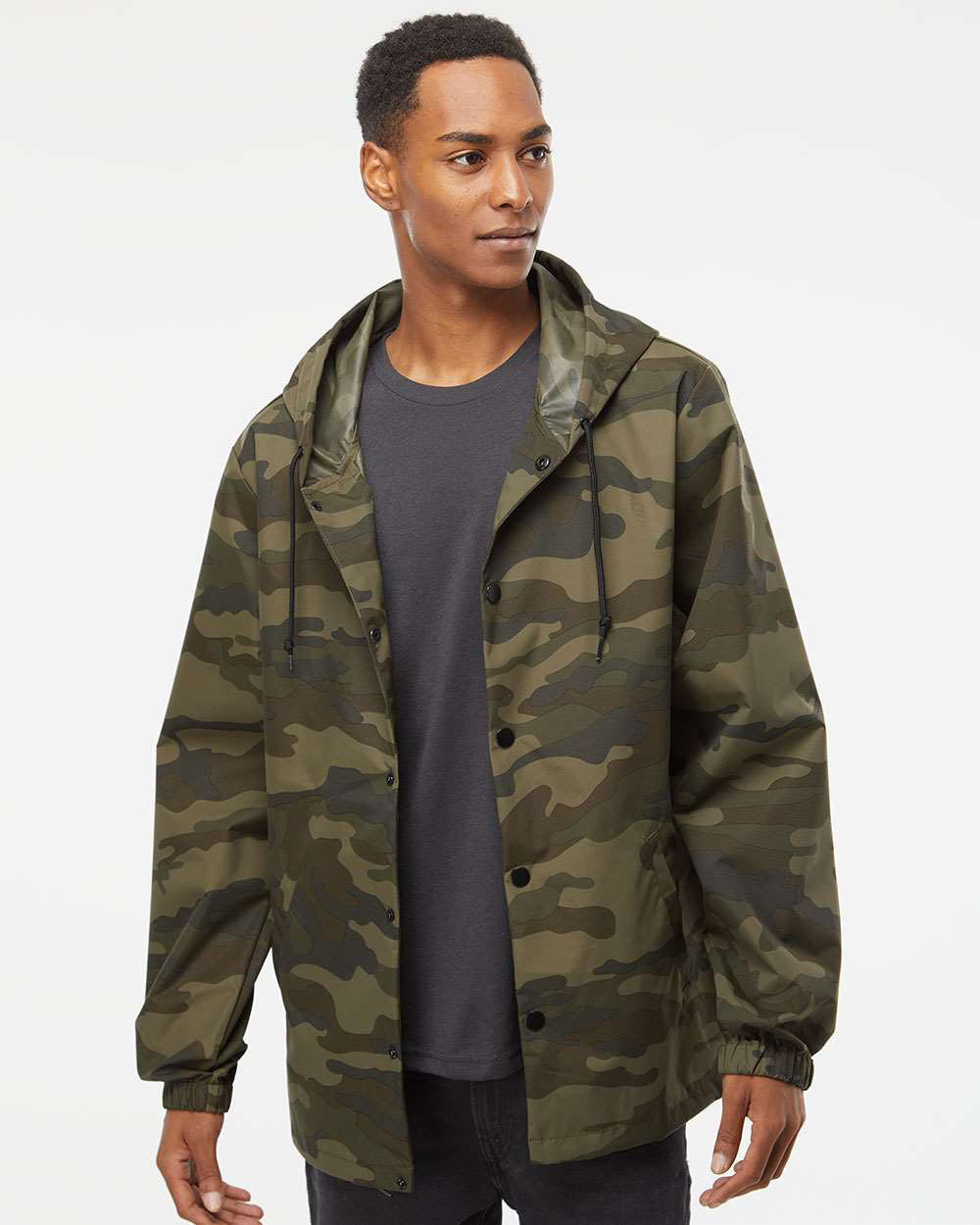 Water Resistant Hooded Windbreaker Coaches Jacket - Tiflee Tradex Company