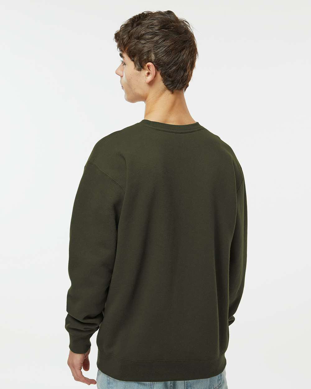 Man wearing a Army 10oz. Heavyweight Crew - Tiflee Tradex Company