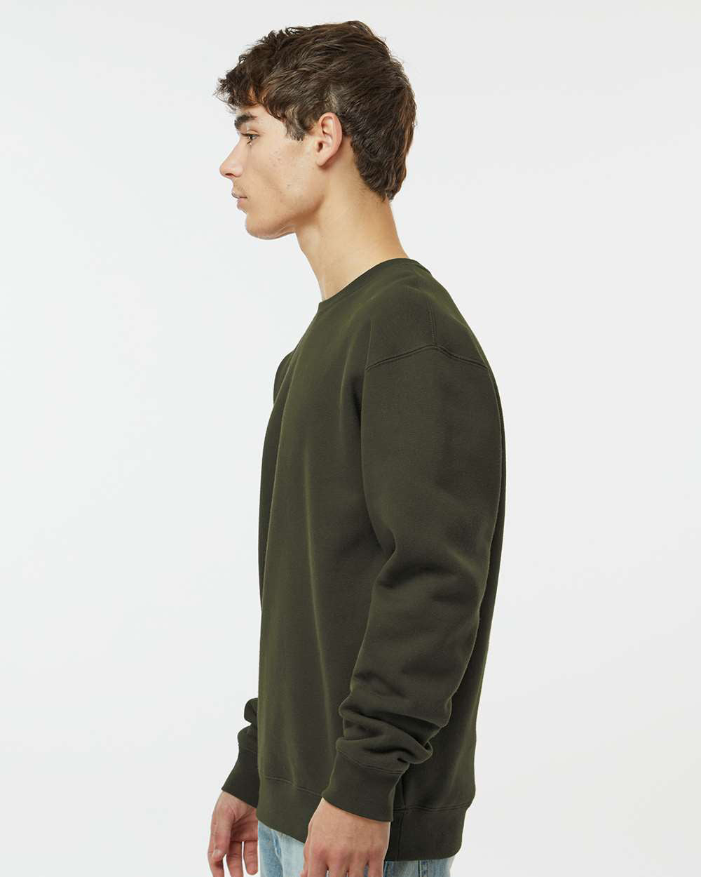 Man wearing a Army 10oz. Heavyweight Crew - Tiflee Tradex Company