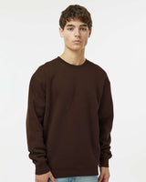 Man wearing a Brown color 10oz. Heavyweight Crew - Tiflee Tradex Company