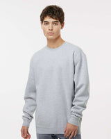 Man wearing a Grey Heather color 10oz. Heavyweight Crew - Tiflee Tradex Company