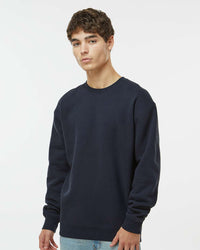 Man wearing a Navy color 10oz. Heavyweight Crew - Tiflee Tradex Company