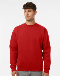 Man wearing a Red color 10oz. Heavyweight Crew - Tiflee Tradex Company