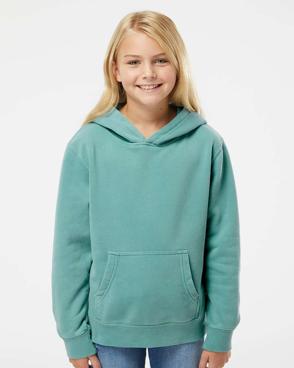 Youth 9oz. Midweight Pigment Dye Pullover Hood - Tiflee Tradex Company