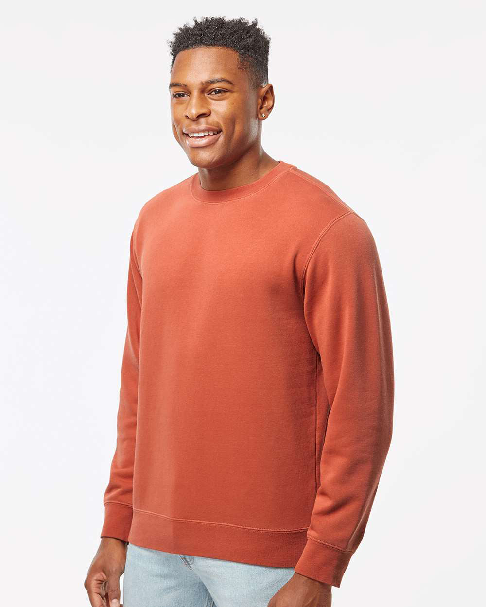 9oz. Unisex Midweight Pigment Dye Crew - Tiflee Tradex Company