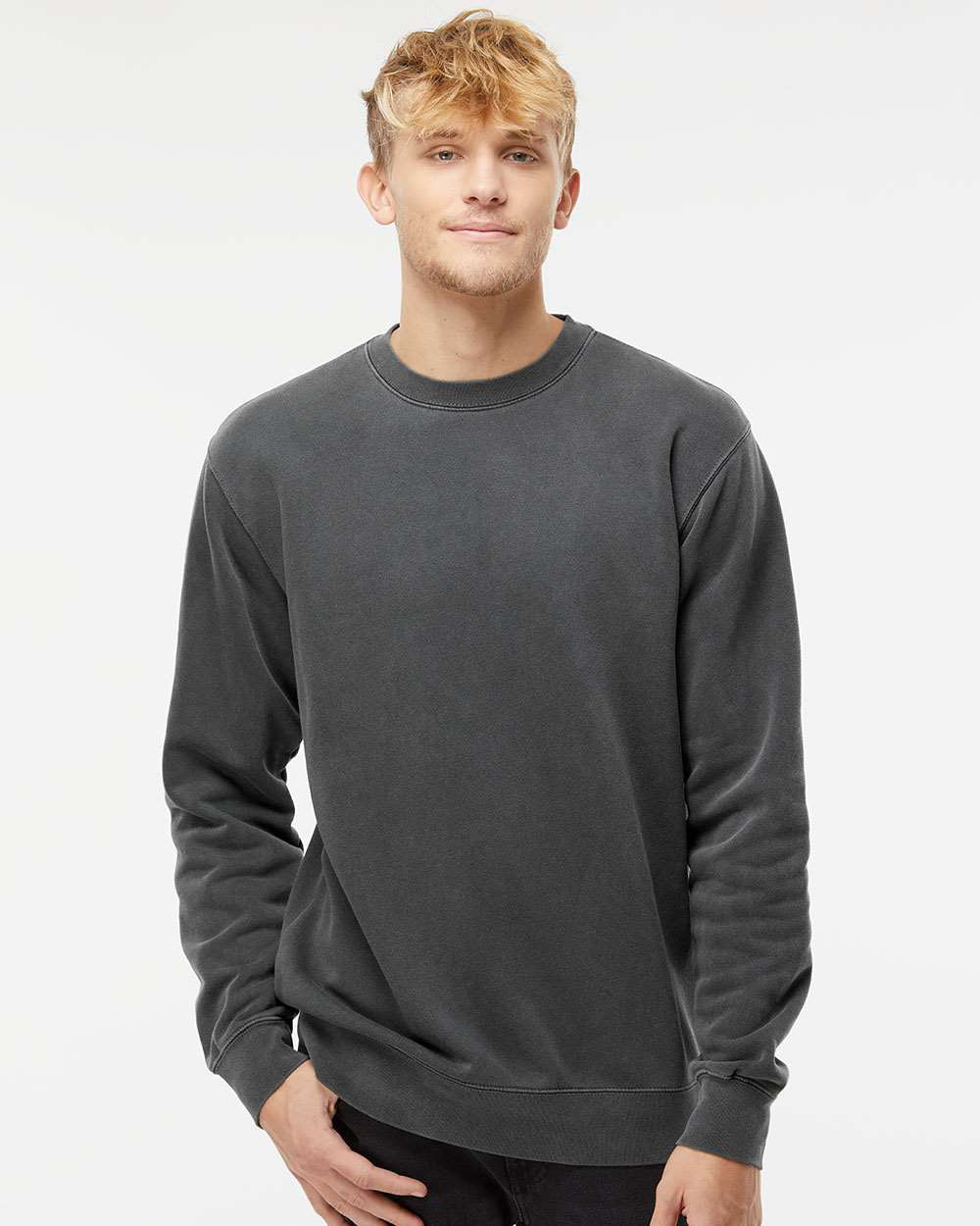 9oz. Unisex Midweight Pigment Dye Crew - Tiflee Tradex Company