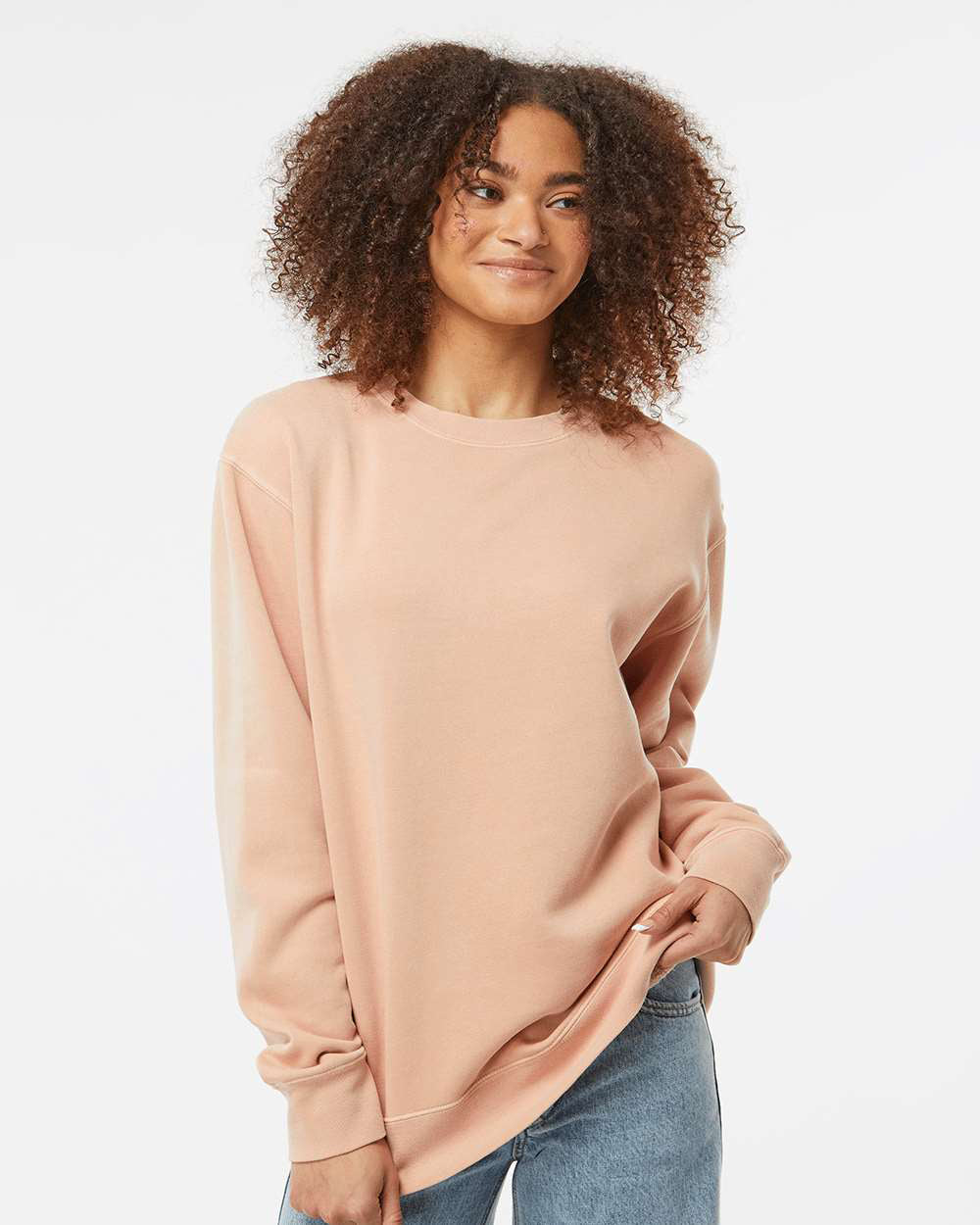 9oz. Unisex Midweight Pigment Dye Crew - Tiflee Tradex Company