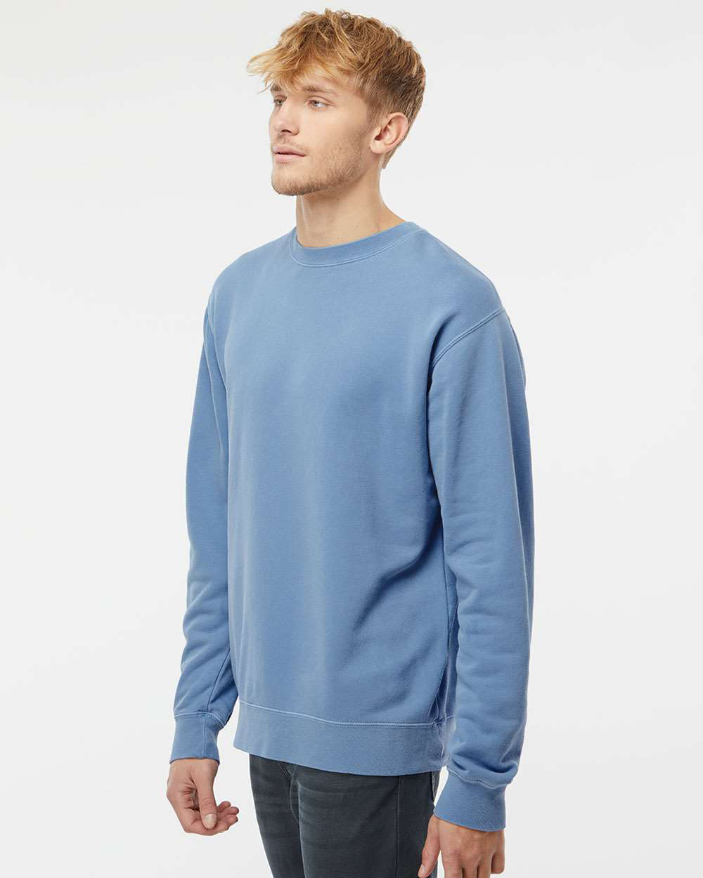9oz. Unisex Midweight Pigment Dye Crew - Tiflee Tradex Company