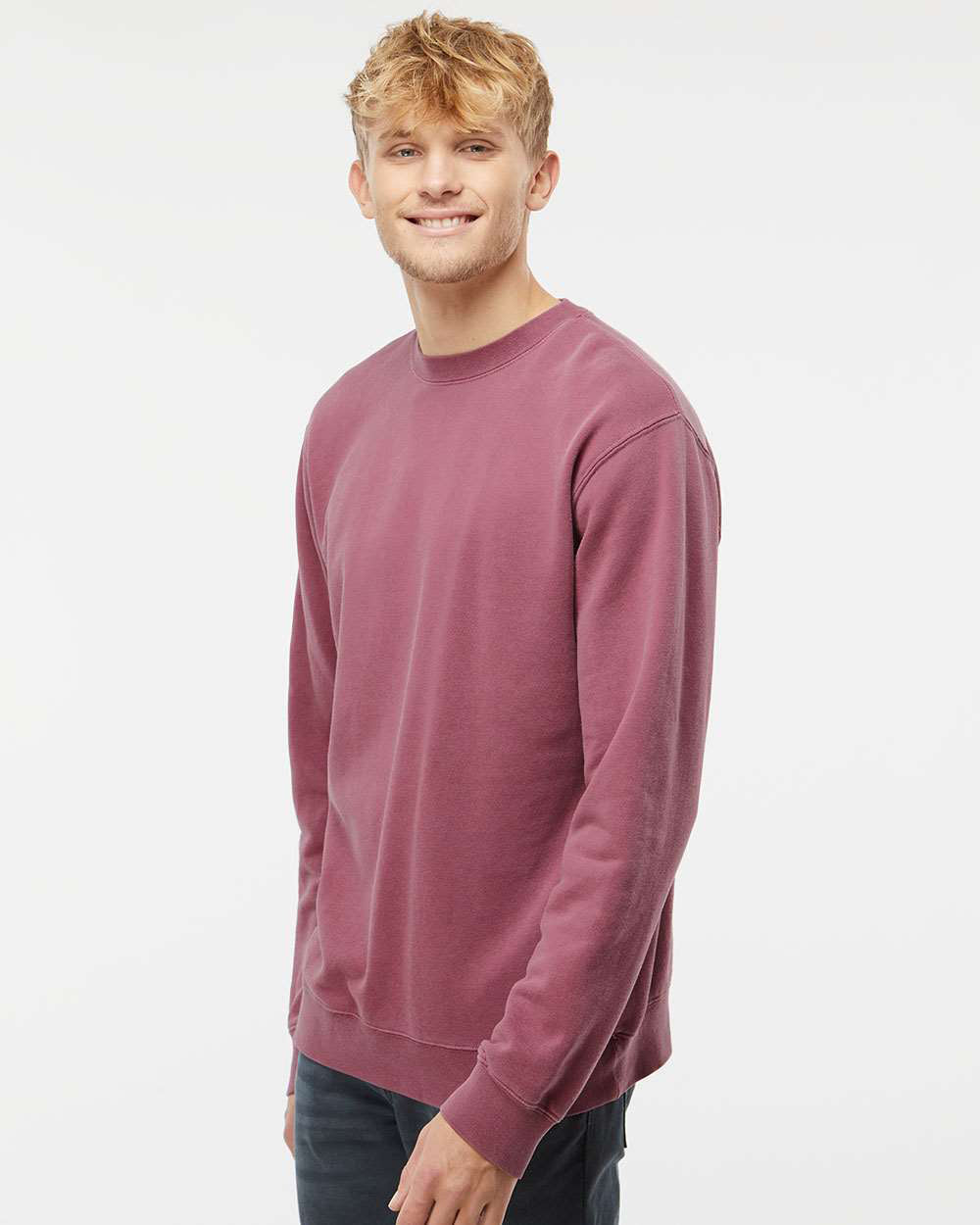 9oz. Unisex Midweight Pigment Dye Crew - Tiflee Tradex Company