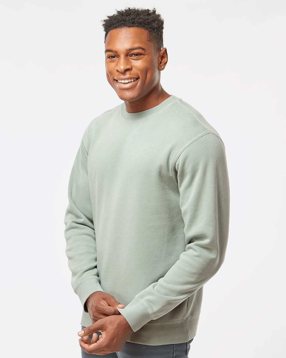 9oz. Unisex Midweight Pigment Dye Crew - Tiflee Tradex Company