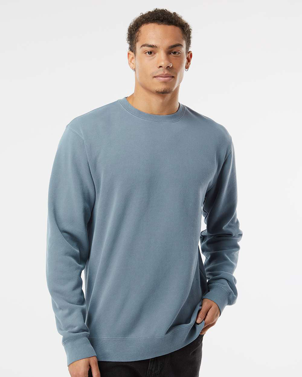 9oz. Unisex Midweight Pigment Dye Crew - Tiflee Tradex Company