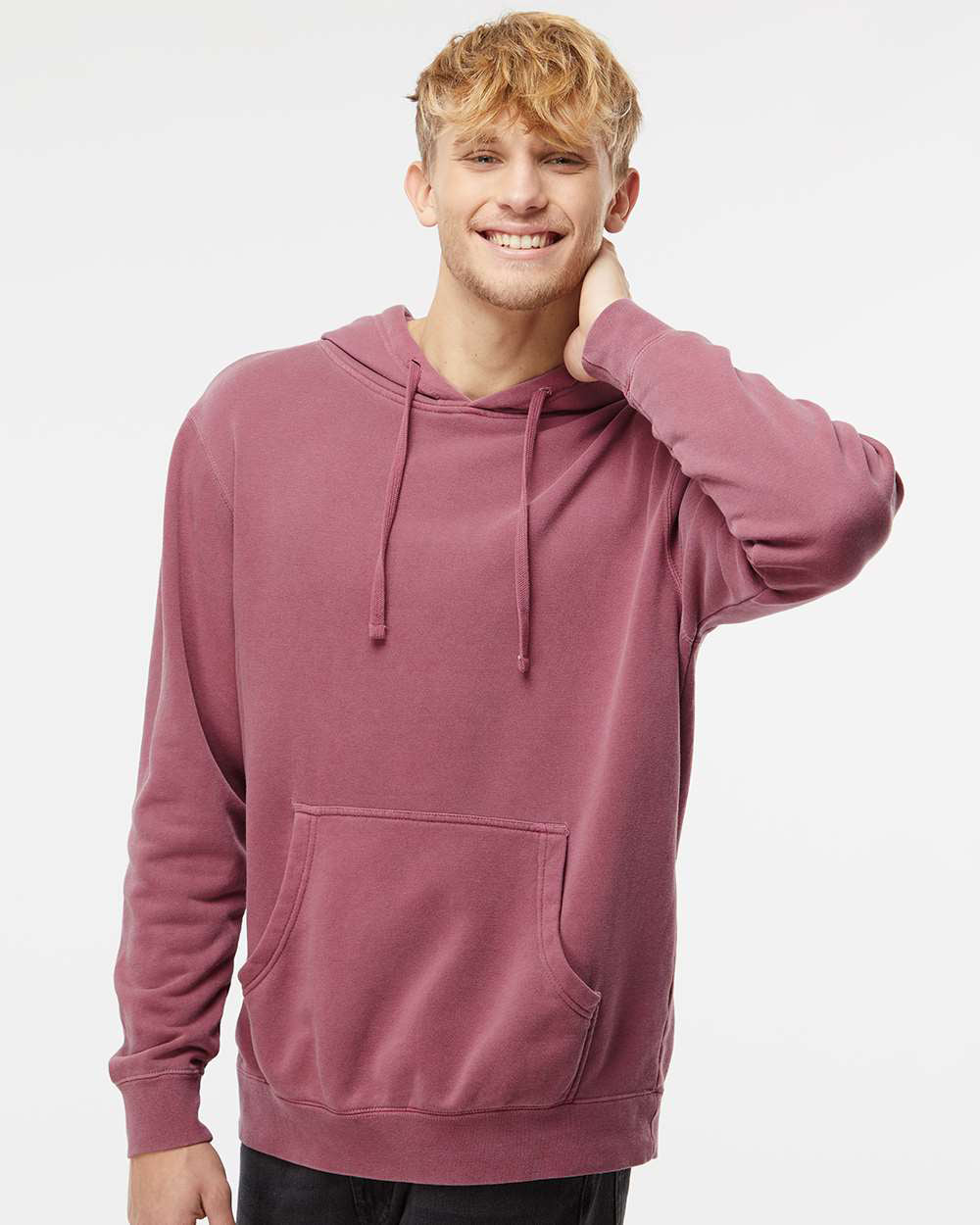 9oz. Unisex Midweight Pigment Dye Pullover Hood - Tiflee Tradex Company