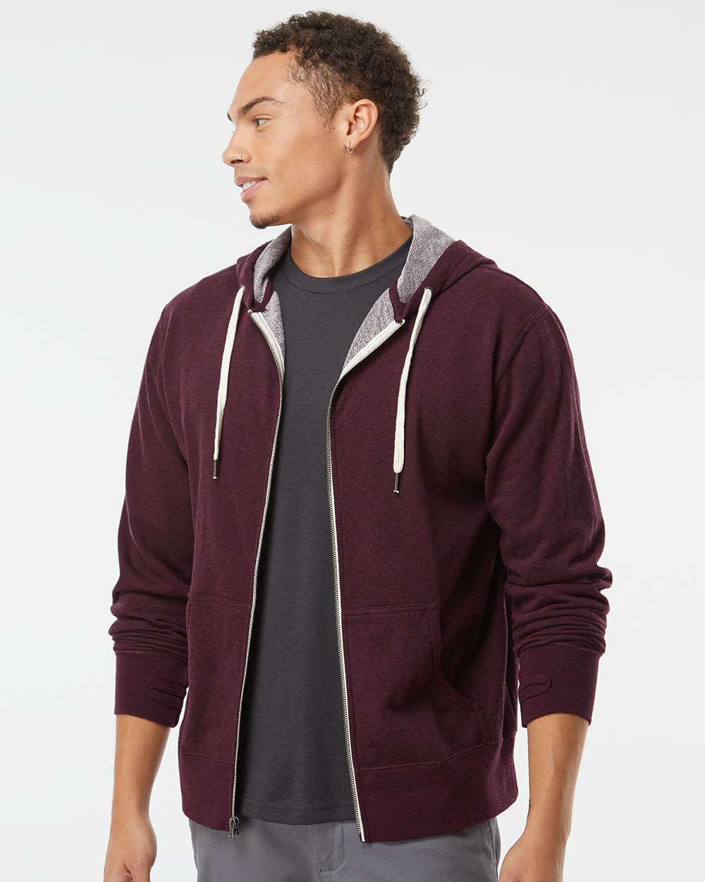Unisex French Terry Zip Hood - Tiflee Tradex Company