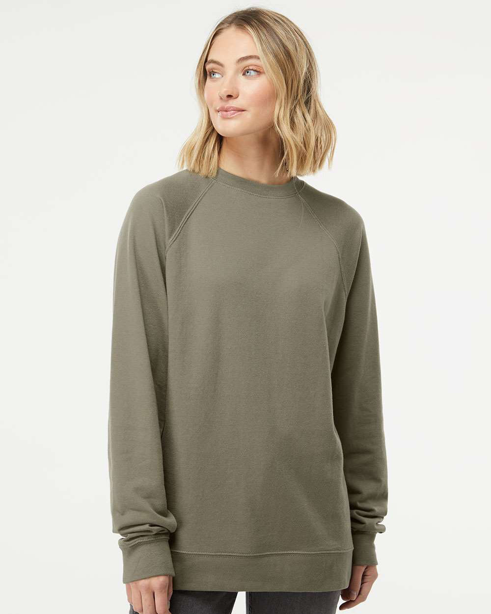 Unisex Lightweight Loopback Terry Crew - Tiflee Tradex Company