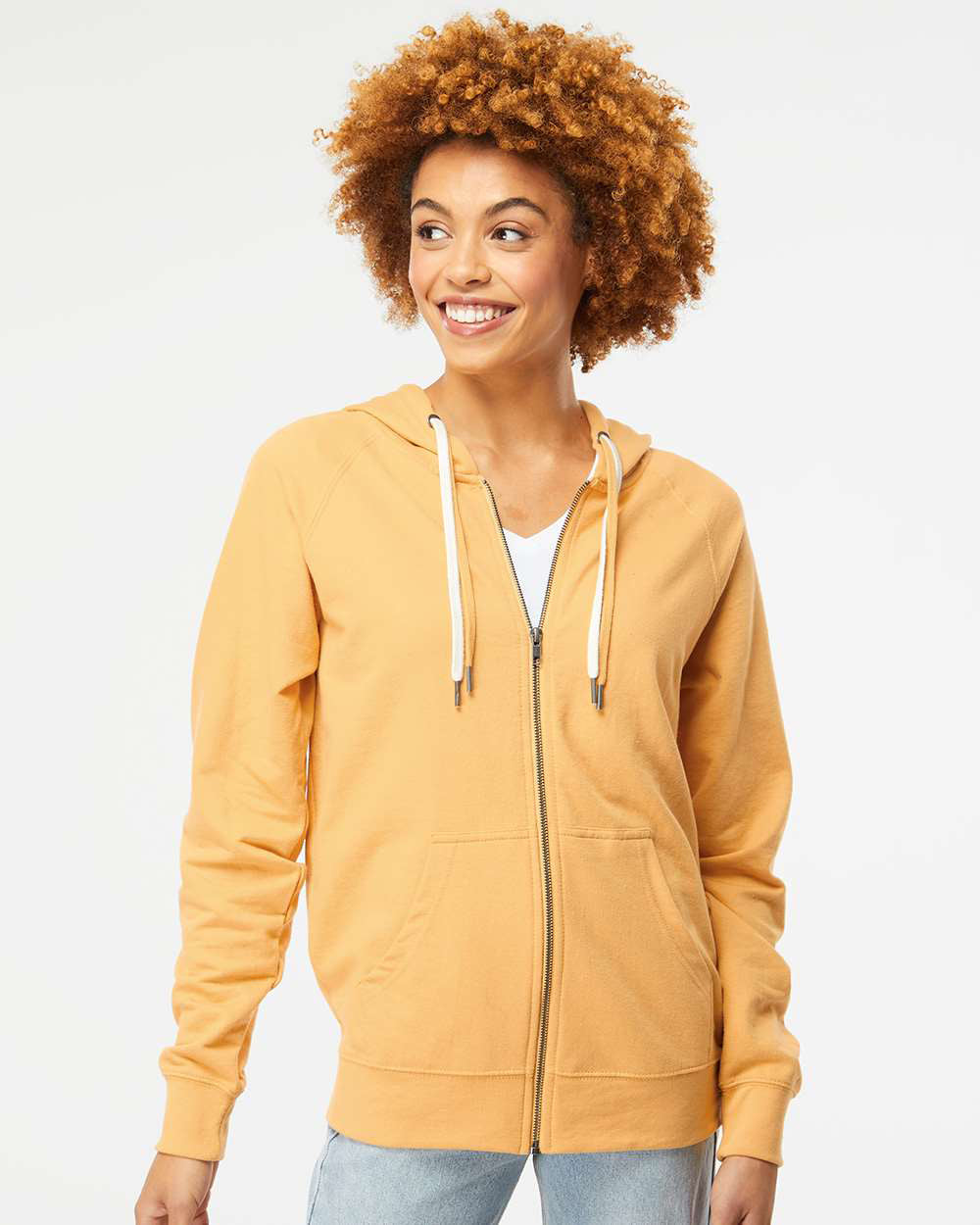 Unisex Lightweight Loopback Terry Zip Hood - Tiflee Tradex Company