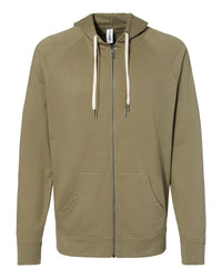 Unisex Lightweight Loopback Terry Zip Hood - Tiflee Tradex Company