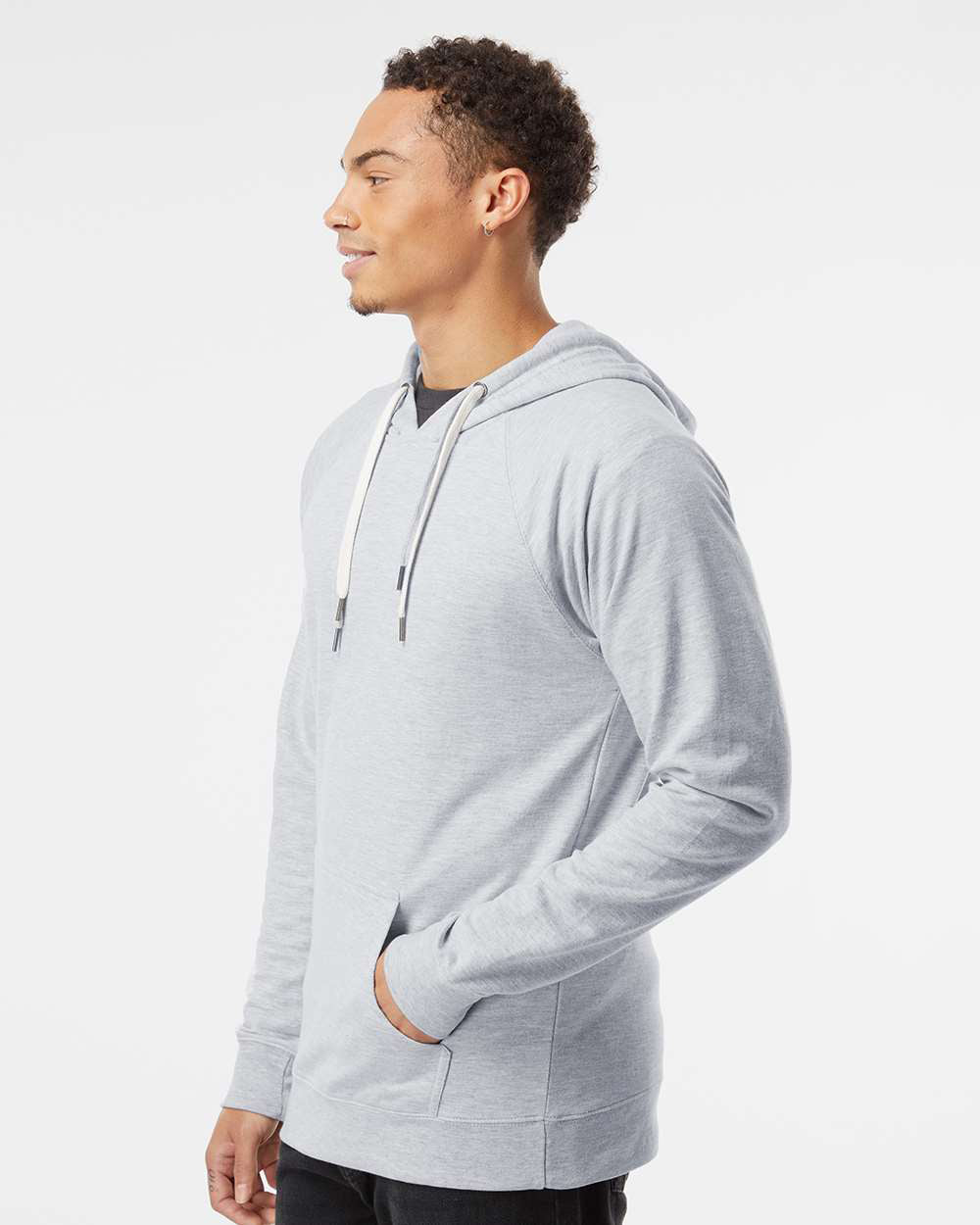Unisex Lightweight Loopback Terry Hooded Pullover - Tiflee Tradex Company