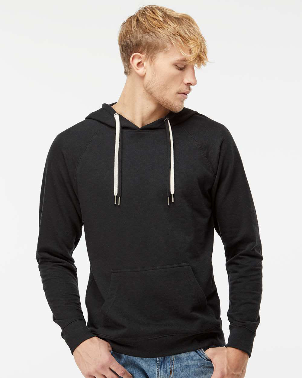Unisex Lightweight Loopback Terry Hooded Pullover - Tiflee Tradex Company