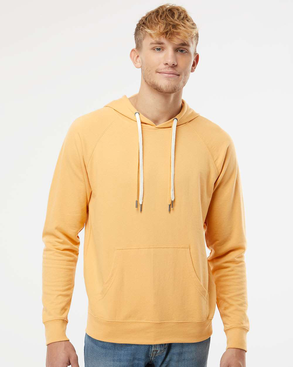 Unisex Lightweight Loopback Terry Hooded Pullover - Tiflee Tradex Company