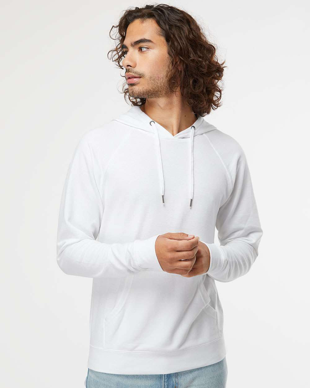 Unisex Lightweight Loopback Terry Hooded Pullover - Tiflee Tradex Company
