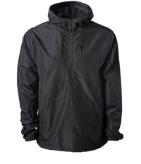 Lightweight Pullover Windbreaker Anorak Jacket in color Black