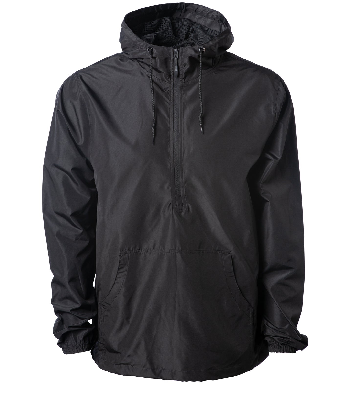 Lightweight Pullover Windbreaker Anorak Jacket in color Black