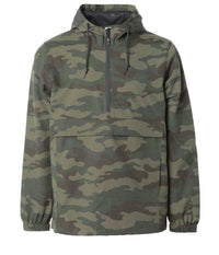 Water Resistant Windbreaker Anorak Jacket in color Forest Camo