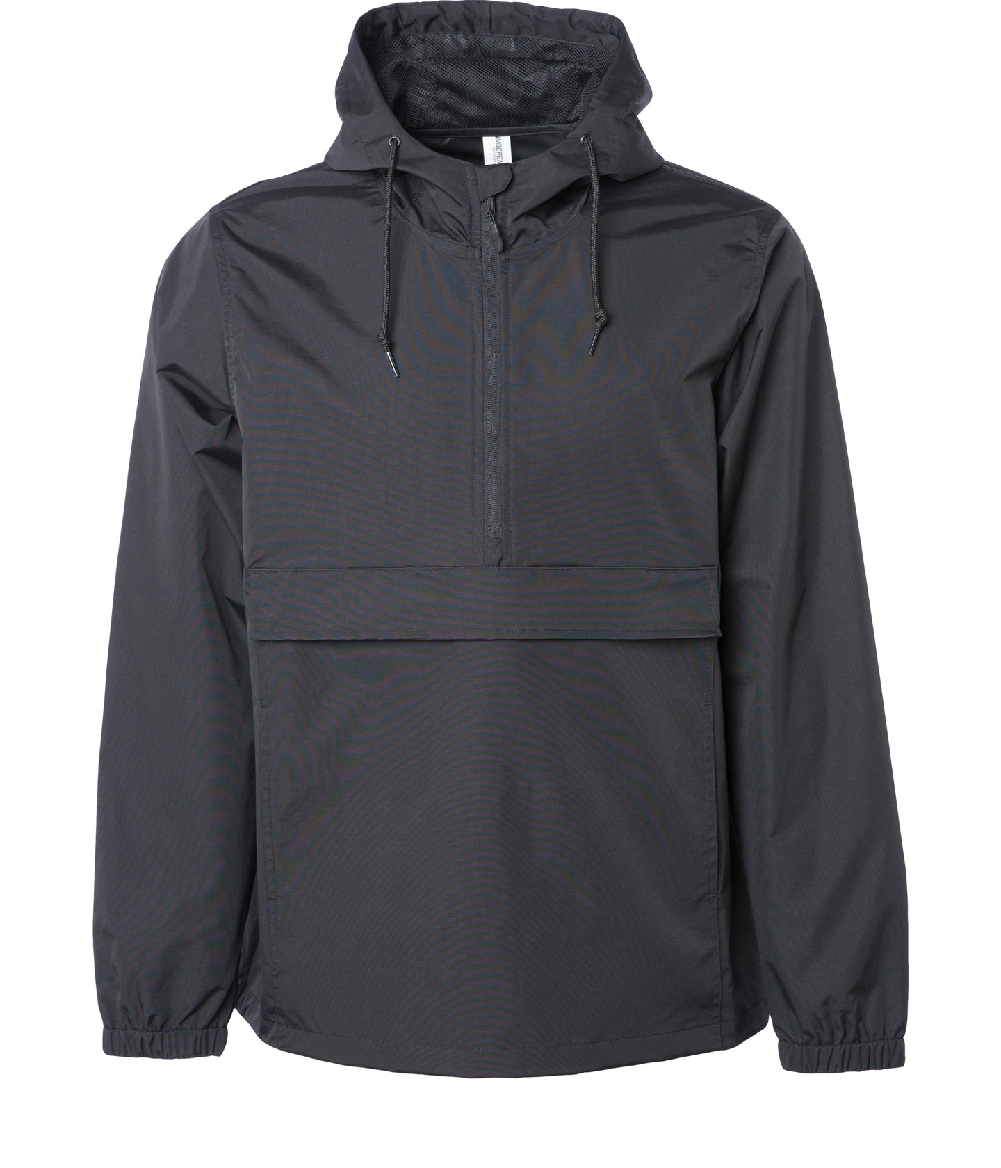 Water Resistant Windbreaker Anorak Jacket in color Black