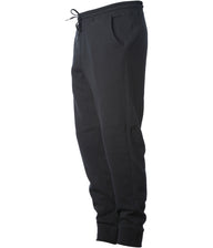 IND20PNT Men's Midweight Fleece Pant in color Black quarter turn.