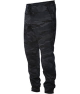 IND20PNT Men's Midweight Fleece Pant in color Black Camo quarter turn.