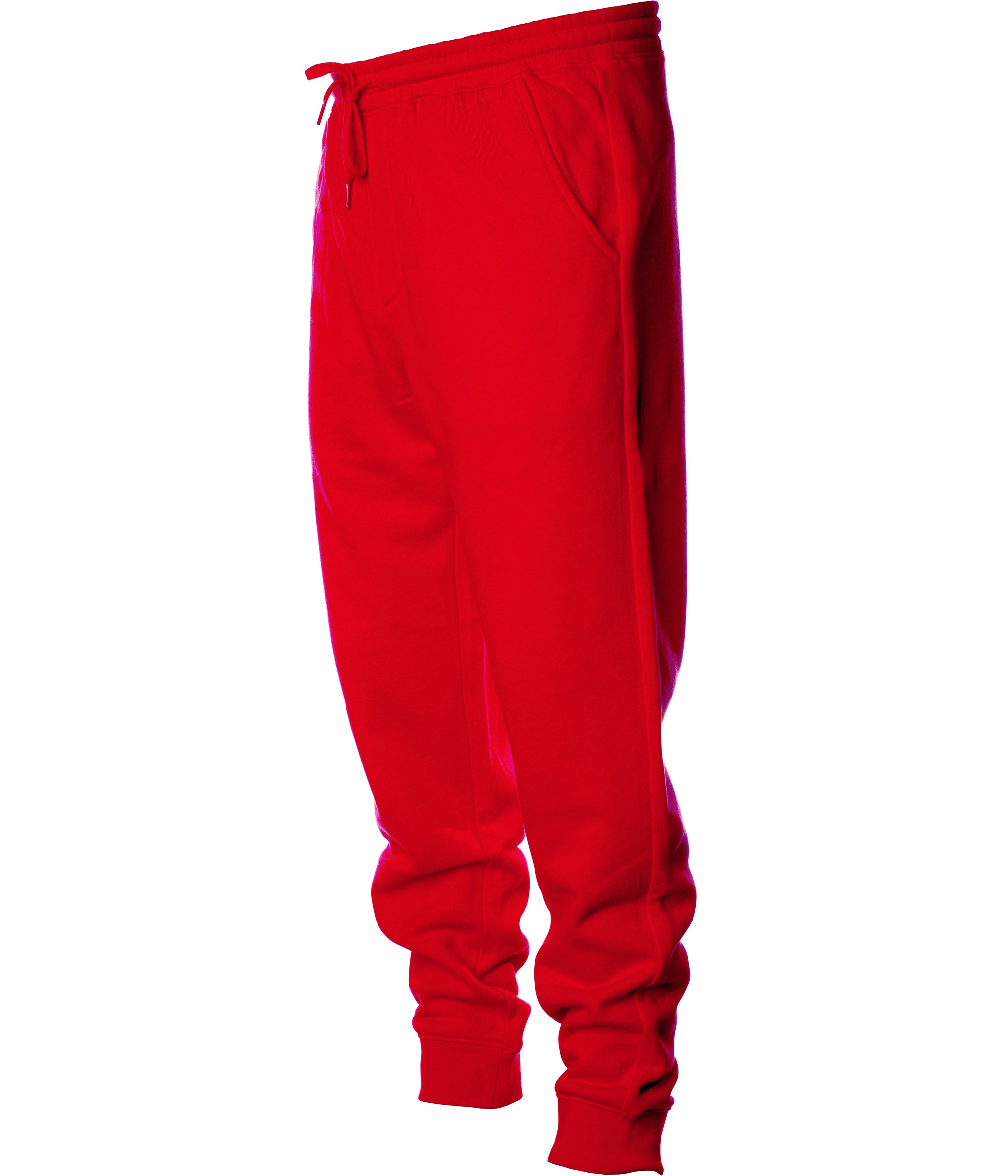 IND20PNT Men's Midweight Fleece Pant in color Red quarter turn.
