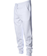IND20PNT Men's Midweight Fleece Pant in color White quarter turn.