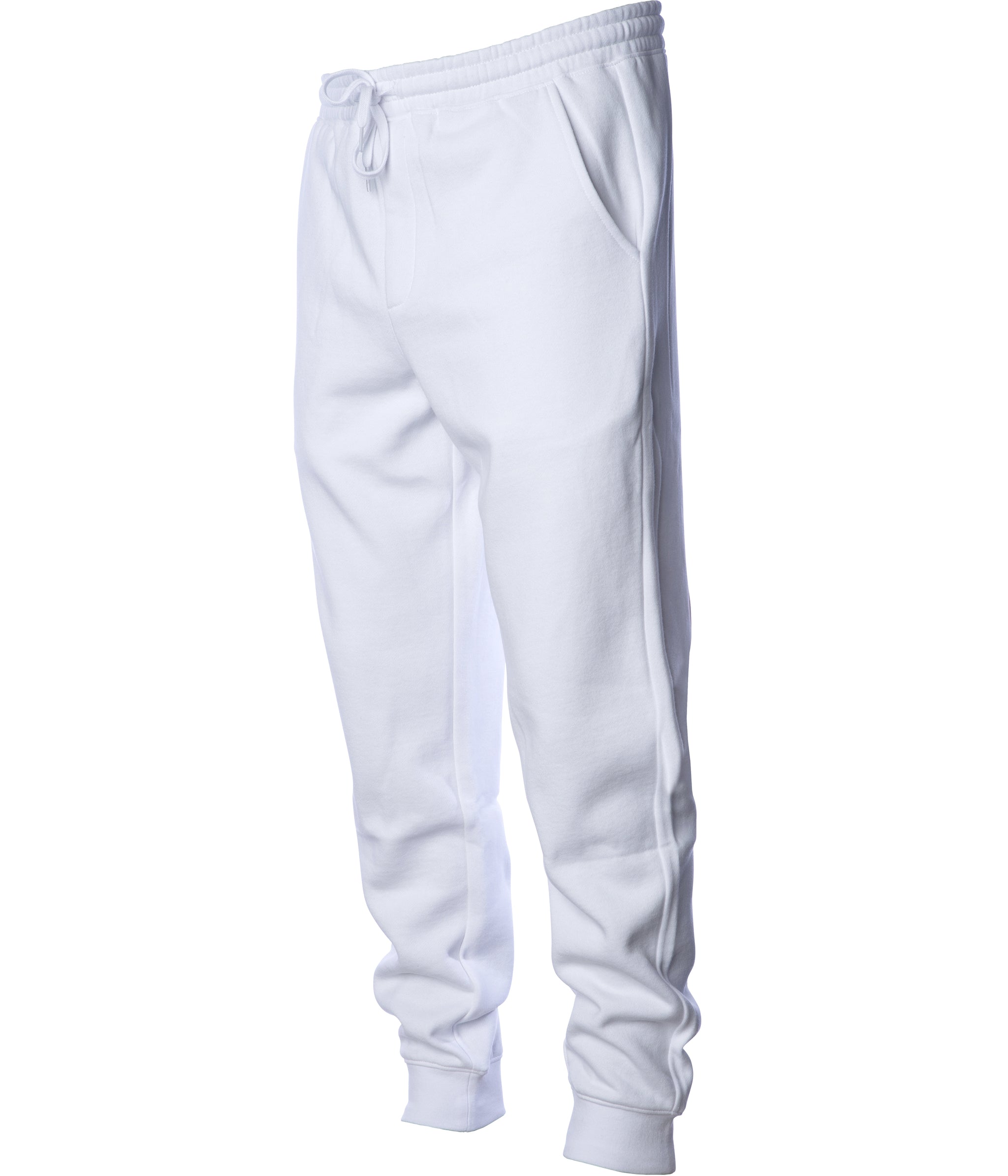 IND20PNT Men's Midweight Fleece Pant in color White quarter turn.