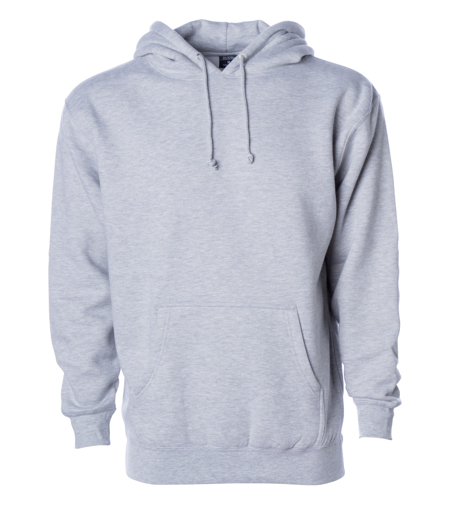 IND4000 Men's Heavyweight Hooded Pullover Sweatshirt in Grey Heather.