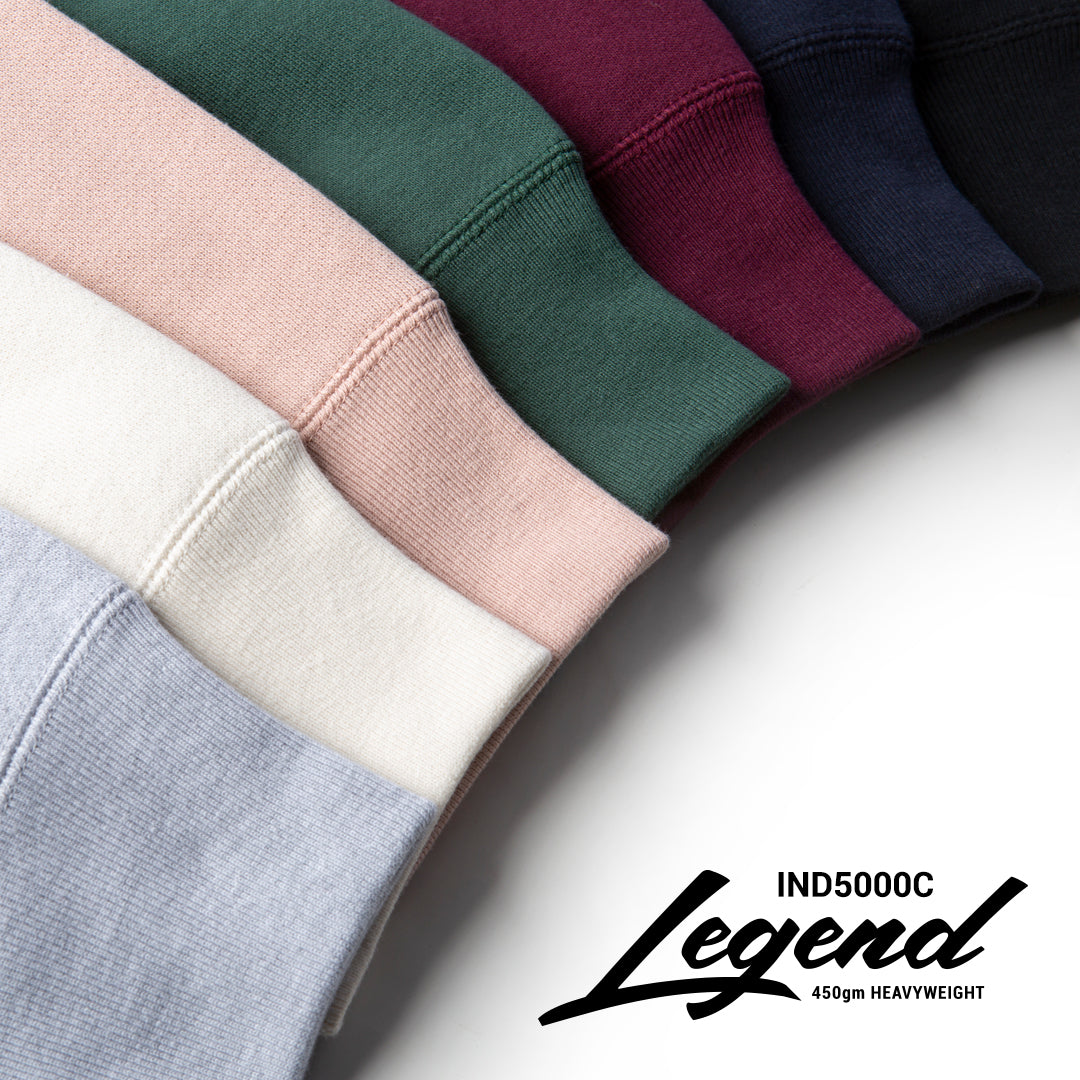 IND5000C Legend - Men's Premium 450gm Heavyweight Cross-Grain Crew color story.