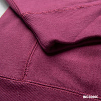 IND5000C Legend - Men's Premium 450gm Heavyweight Cross-Grain Crew Maroon detail image.