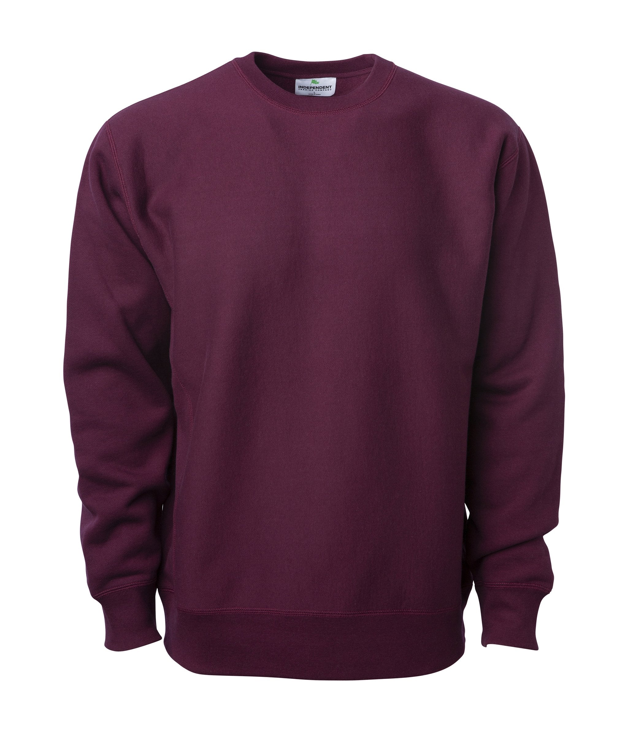 IND5000C Legend - Men's Premium 450gm Heavyweight Cross-Grain Crew in color Maroon.