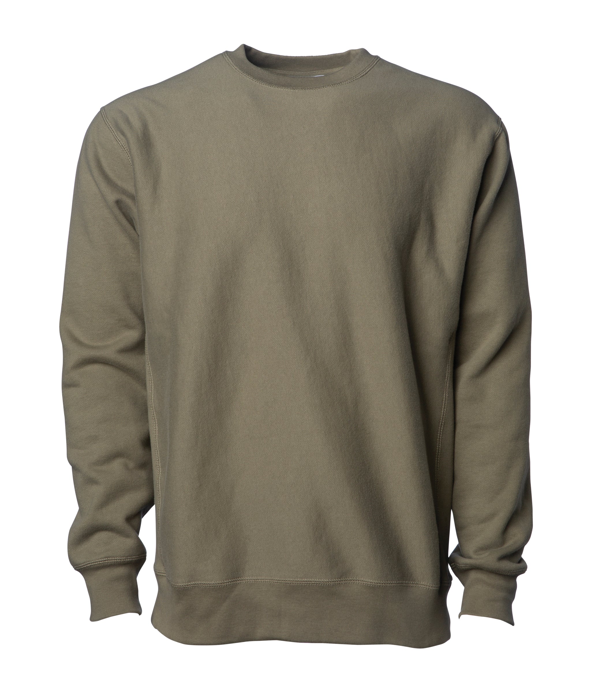 IND5000C Legend - Men's Premium 450gm Heavyweight Cross-Grain Crew in color Olive.