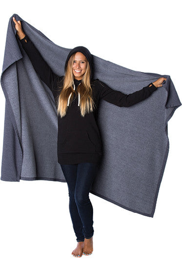 INDBKTSB Special Blend 6'6" Stadium Blanket in color Midnight Heather bottom.