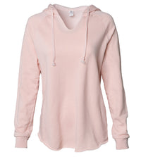 Women's California Wave Wash Hooded Pullover in color Blush