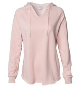 Women's California Wave Wash Hooded Pullover in color Blush
