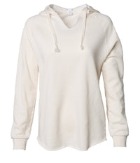 Women's California Wave Wash Hooded Pullover in color Bone