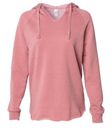 Women's California Wave Wash Hooded Pullover in color Dusty Rose
