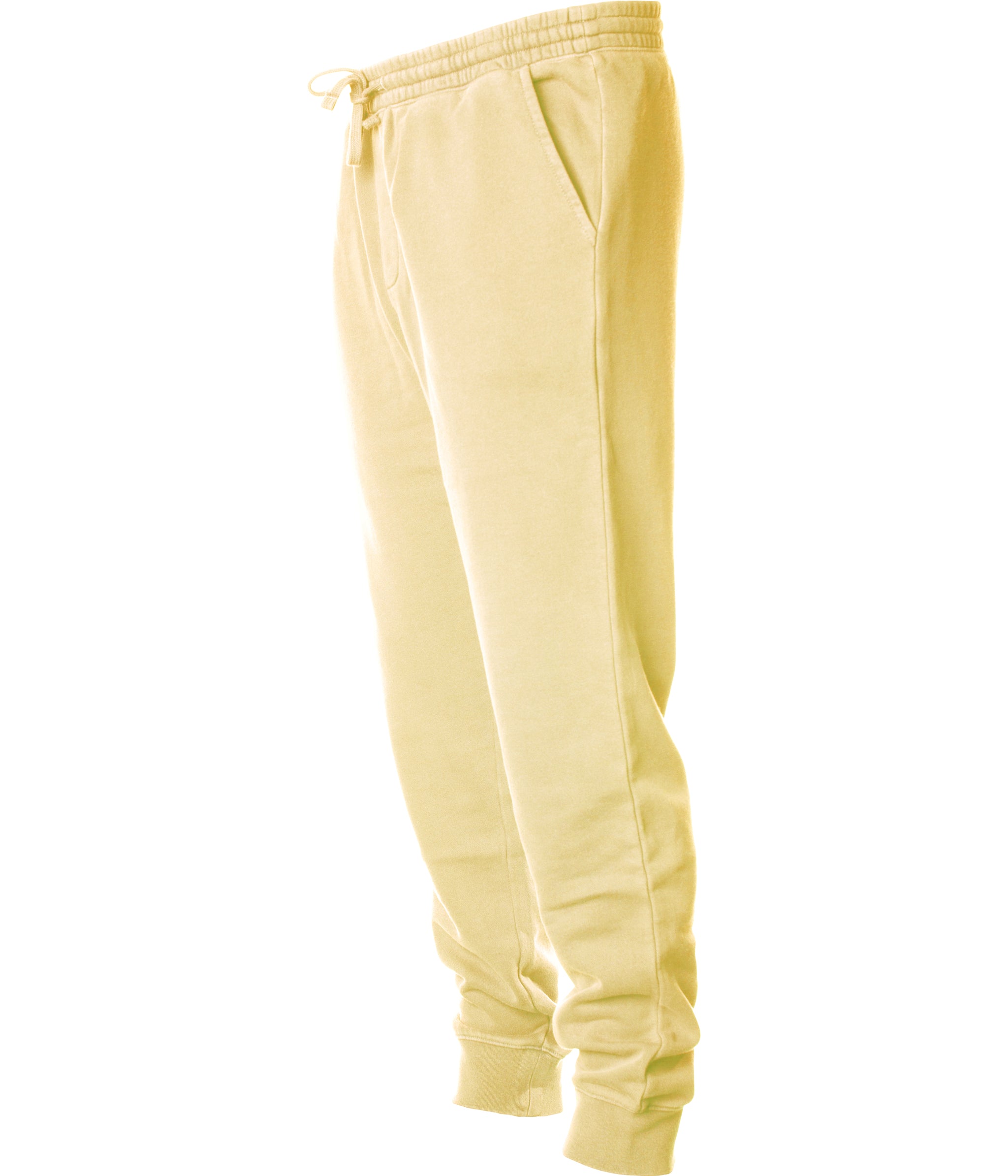 PRM50PTPD Men's Pigment Dyed Fleece Pant in color Pigment Yellow.