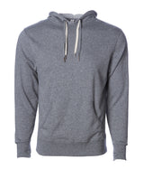 Unisex Heather French Terry Hooded Pullover in color Salt & Pepper