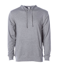 SS150J Lightweight Jersey Hooded Pullover in color Gunmetal Heather.